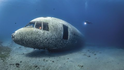 The Lockheed L-1011 TriStar on the seabed off Aqaba