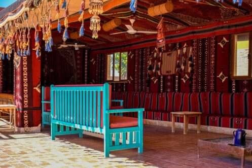 The Bedouin tent lounge at Darna Divers Village